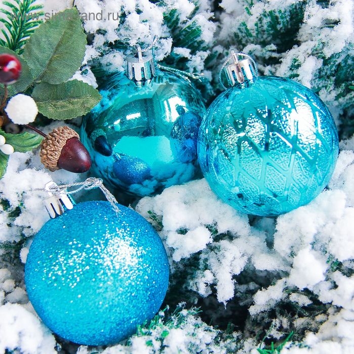 Набор шаров пластик d-6 см, 12 шт Набор шаров пластик d-6 см, 12 шт "Анданте"