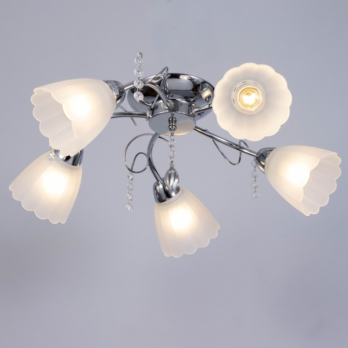 Люстра Люстра "Адель" 5x40Вт E27 хром 54х52х17 см