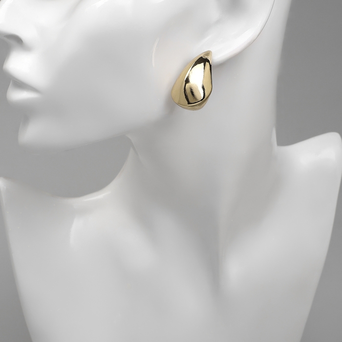 Серьги металл «Богема» капля, цвет золото Серьги металл «Богема» капля, цвет золото