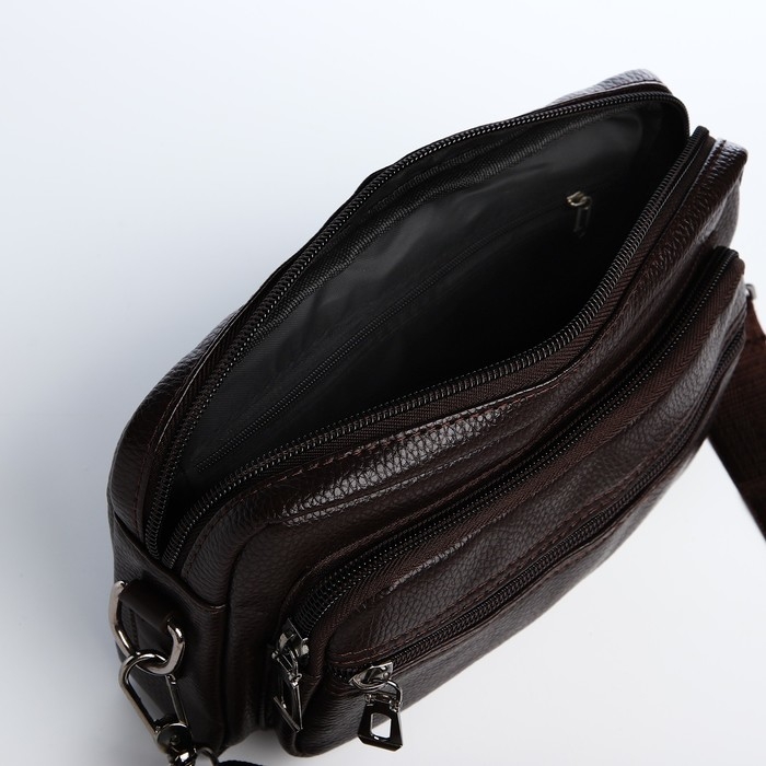 Сумка мужская через плечо, искусственная кожа, цвет коричневый Сумка мужская через плечо, искусственная кожа, цвет коричневый
