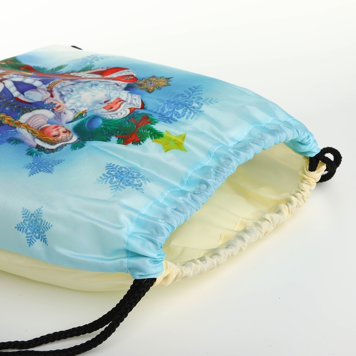 Новый год 2025. Новогодний мешок для подарков на шнурке «Дед Мороз и Снегурочка», цвет разноцветный Новый год 2025. Новогодний мешок для подарков на шнурке «Дед Мороз и Снегурочка», цвет разноцветный