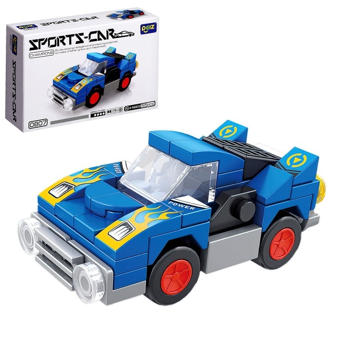 Конструктор Гонка &laquo;Спорткар&raquo;, 55 деталей