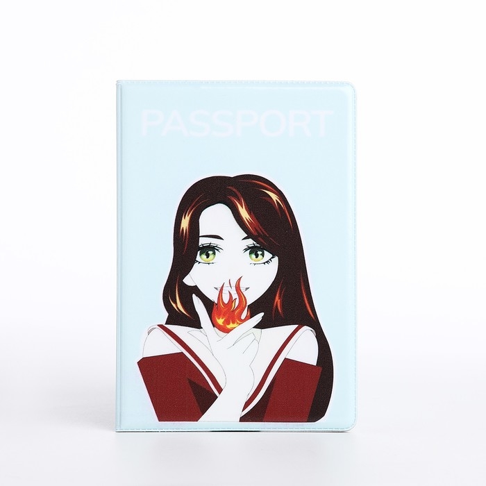 Обложка для паспорта, цвет голубой Обложка для паспорта, цвет голубой