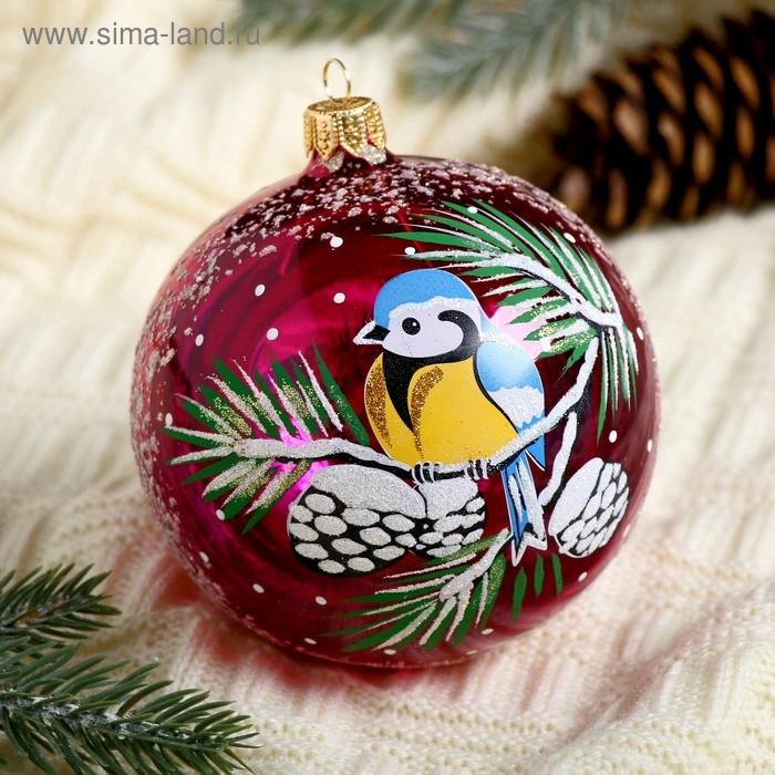 Новогодний шар Новогодний шар "Синичка" 9,5 см