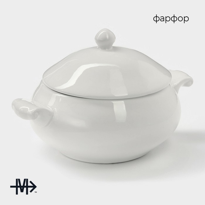 Супница фарфоровая Magistro «Бланш», 600 мл, 20,5×15 см, цвет белый Супница фарфоровая Magistro «Бланш», 600 мл, 20,5×15 см, цвет белый