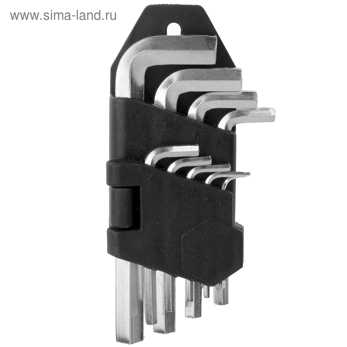 Набор ключей шестигранных ЛОМ, 1.5 - 10 мм, 9 шт. Набор ключей шестигранных ЛОМ, 1.5 - 10 мм, 9 шт.