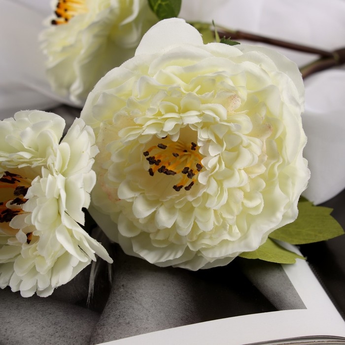 Цветы искусственные Цветы искусственные "Эустома Розанна" 70 см, белый