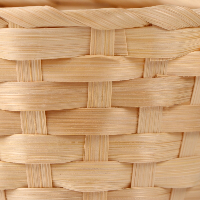 Корзина плетёная, D13 x H9.5/28см, бамбук, натуральный Корзина плетёная, D13 x H9.5/28см, бамбук, натуральный