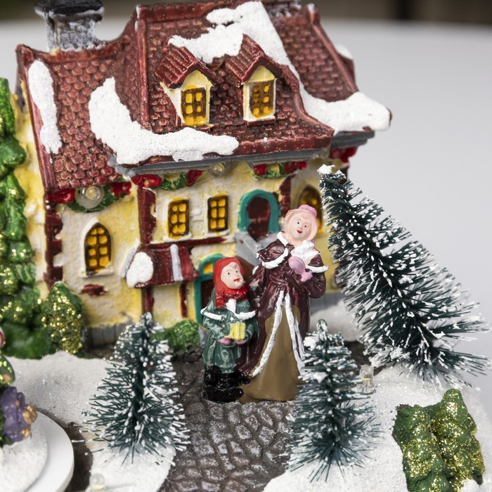 Светодиодная фигура «Новогодний город» 19 × 17 × 13 см, полистоун, батарейки ААх3 (не в комплекте), USB, свечение тёплое белое Светодиодная фигура «Новогодний город» 19 × 17 × 13 см, полистоун, батарейки ААх3 (не в комплекте), USB, свечение тёплое белое