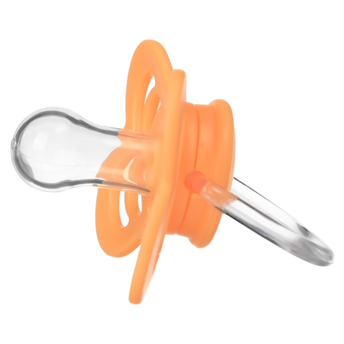 Соска - пустышка силиконовая классическая, от 0 мес., с колпачком, цвет оранжевый Соска - пустышка силиконовая классическая, от 0 мес., с колпачком, цвет оранжевый