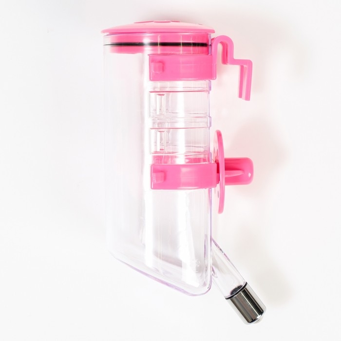 Поилка внешняя для клетки, 500 мл, розовая Поилка внешняя для клетки, 500 мл, розовая