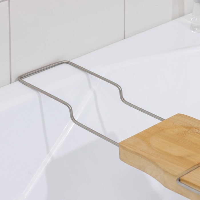 Полка для ванной SAVANNA SPA, 74-95×20,3×2,5 см, бамбук Полка для ванной SAVANNA SPA, 74-95×20,3×2,5 см, бамбук