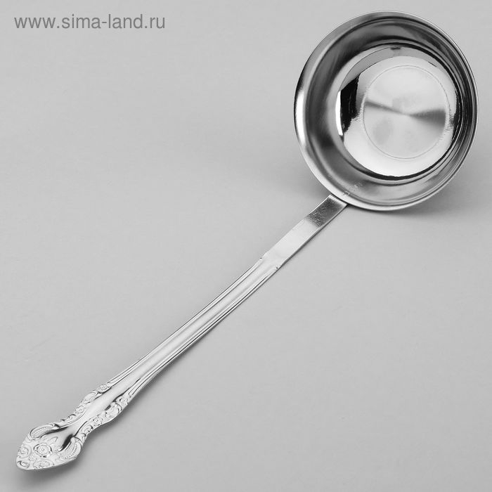 Половник «Тройка», 115 мл, длина ручки=23 см, цвет серебряный Половник «Тройка», 115 мл, длина ручки=23 см, цвет серебряный