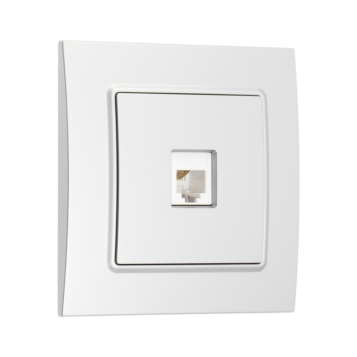 Розетка телефонная одноместная TOT Elegant, скрытая, серебристая Розетка телефонная одноместная TOT Elegant, скрытая, серебристая