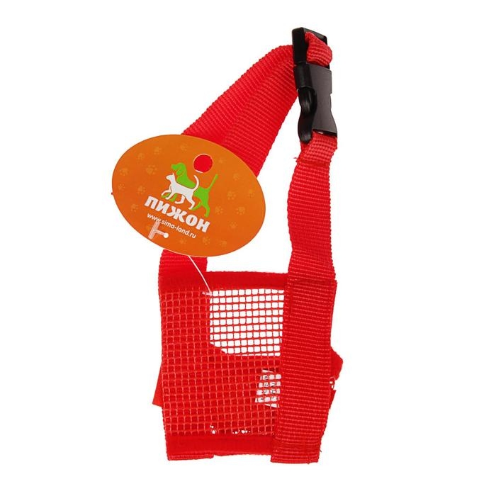 Намордник сетчатый с двойной фиксацией, размер S, красный Намордник сетчатый с двойной фиксацией, размер S, красный