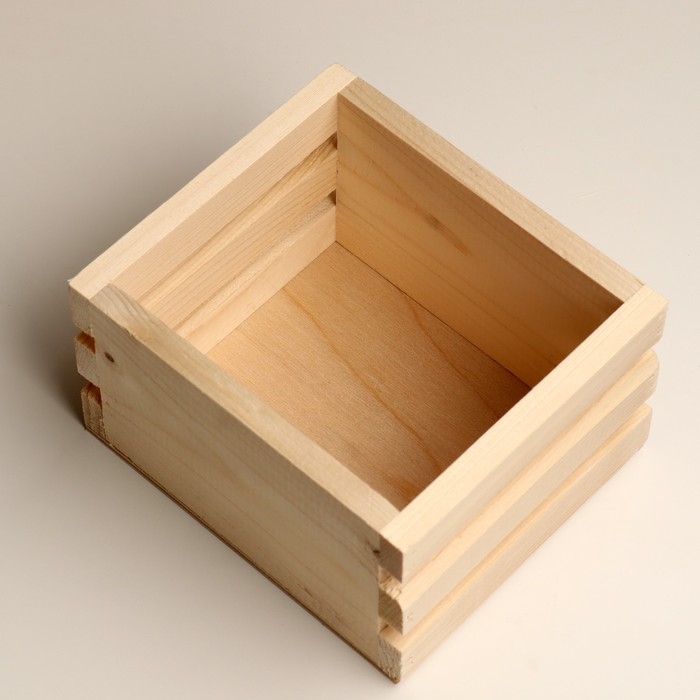 Кашпо деревянное трехреечное 14,5х12,5х8 см натуральный Кашпо деревянное трехреечное 14,5х12,5х8 см натуральный