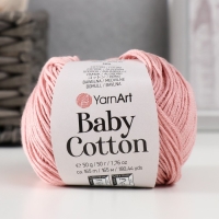 Пряжа "Baby cotton" 50% акрил 50% хлопок 165м/50гр (413 пудра)