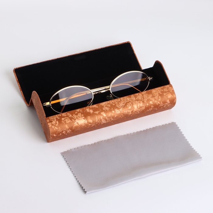 Футляр для очков на магните, длина 16 см, цвет коричневый Футляр для очков на магните, длина 16 см, цвет коричневый