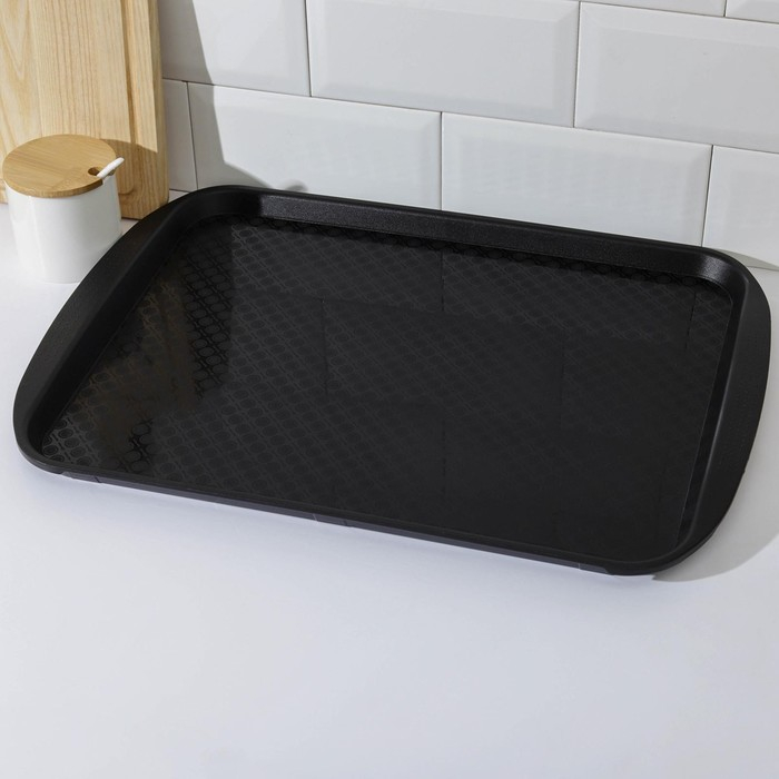 Поднос, 49×35 см, цвет чёрный Поднос, 49×35 см, цвет чёрный