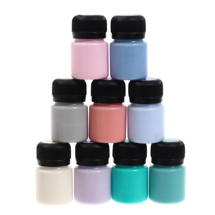 Краска акриловая, набор 9 цветов х 20 мл, Matt, ЗХК Decola Краска акриловая, набор 9 цветов х 20 мл, Matt, ЗХК Decola "Романтик", матовая, 143411881