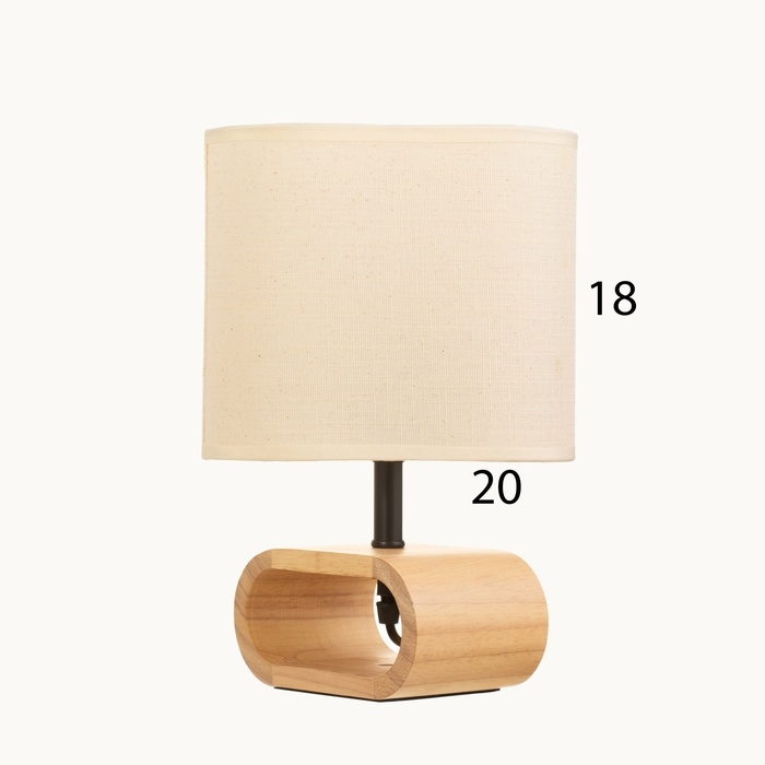 Лампа настольная Лампа настольная "Лилит" 1х40Вт Е27 светлое дерево 11,5х20х30см