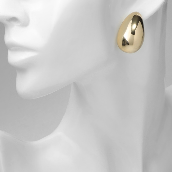 Серьги пластик «Капля» структура мах, цвет золото Серьги пластик «Капля» структура мах, цвет золото