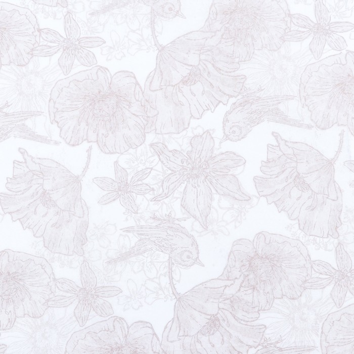 Бумага силиконизированная «Маки и птички»,  хохлома, 0,38 х 5 м Бумага силиконизированная «Маки и птички»,  хохлома, 0,38 х 5 м