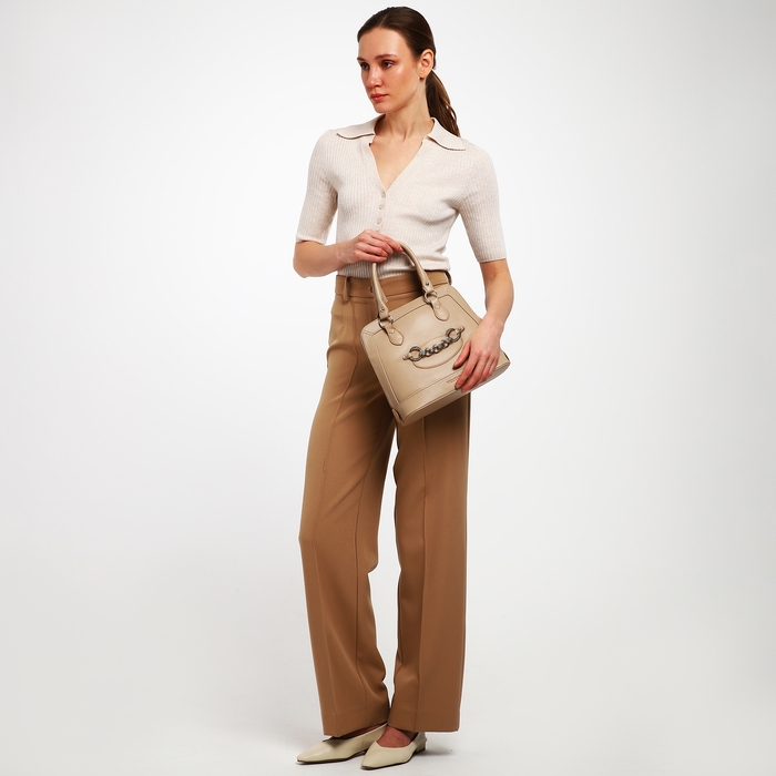 Сумка женская TEXTURA, тоут, средний размер, цвет бежевый