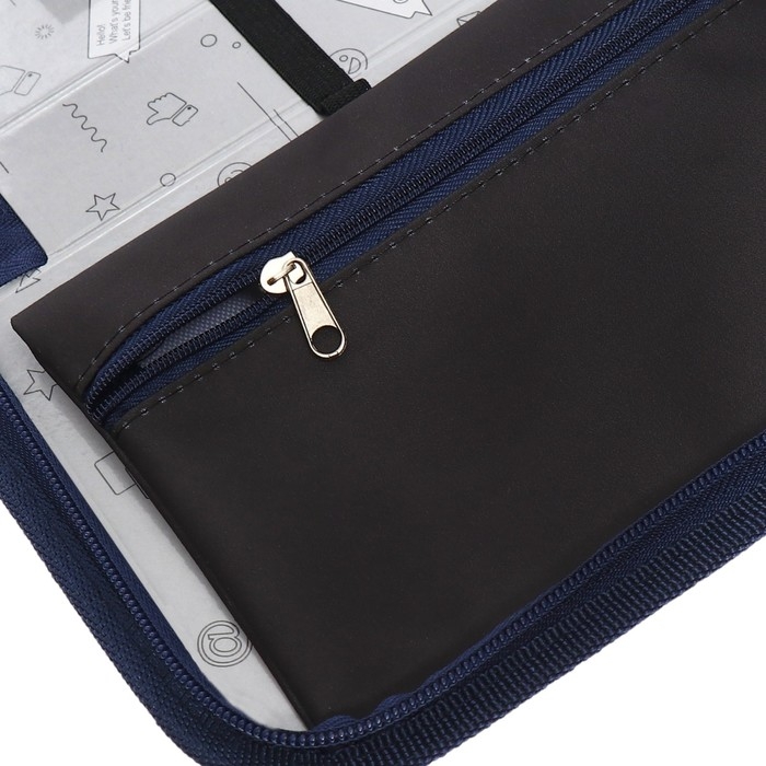 Пенал 1 секция 140 х 210 х 40 мм, откидной карман и косметичка, тканевый, Calligrata TOP Content  Пенал 1 секция 140 х 210 х 40 мм, откидной карман и косметичка, тканевый, Calligrata TOP Content "Кеды"