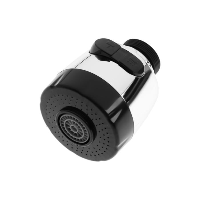 Аэратор ZEIN, с регулировкой потока, 2 режима, клавишный, пластик Аэратор ZEIN, с регулировкой потока, 2 режима, клавишный, пластик