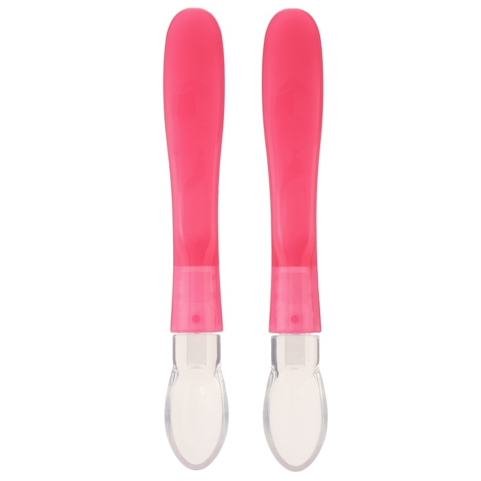 Набор детских силиконовых ложек, цвет розовый Набор детских силиконовых ложек, цвет розовый