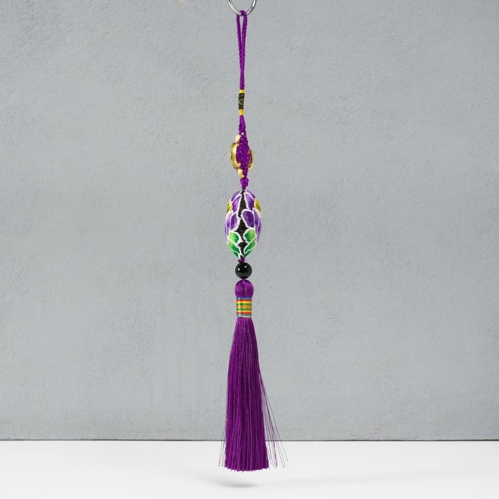 Подвеска текстиль Подвеска текстиль "Лотос" фиолетовая 2х10х29 см