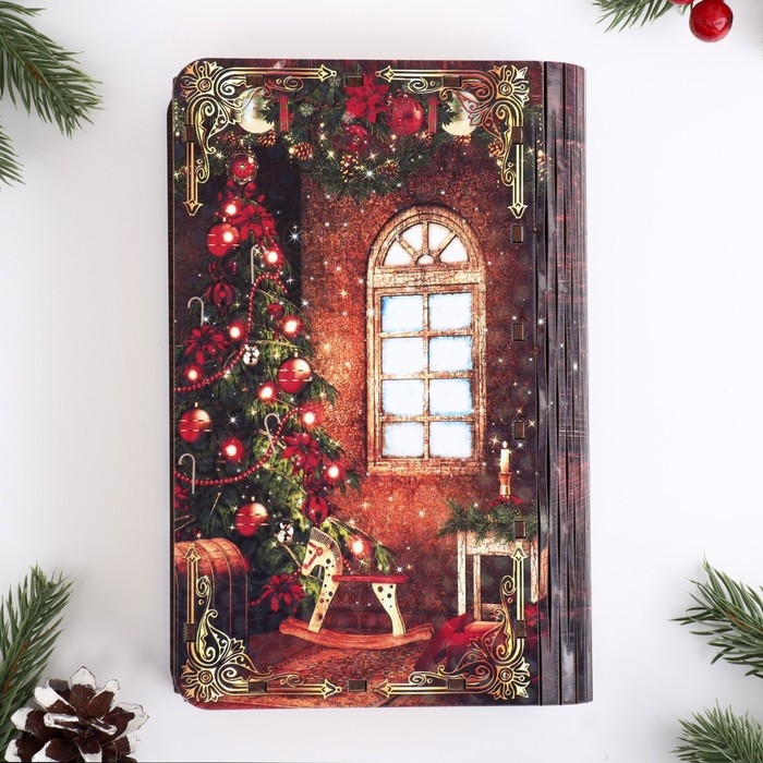 Шкатулка Книга Новогодний уют, 20х13х5 см Шкатулка Книга Новогодний уют, 20х13х5 см
