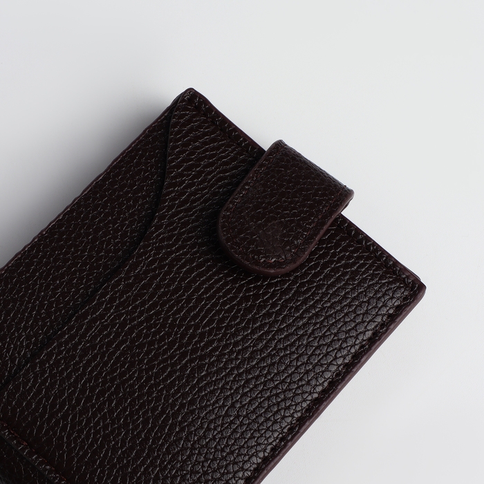 Портмоне мужское на кнопке, отдел для карт, монет, цвет коричневый Портмоне мужское на кнопке, отдел для карт, монет, цвет коричневый