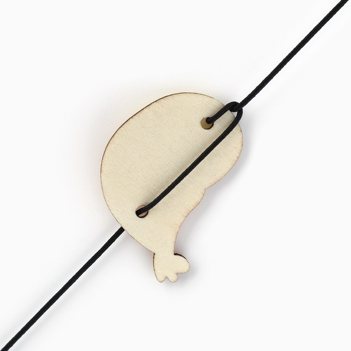 Дразнилка с деревянной подвеской «Птичка», 4 см Дразнилка с деревянной подвеской «Птичка», 4 см