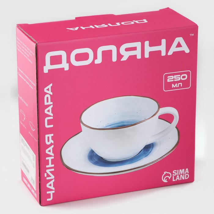 Чайная пара фарфоровая Доляна Organic Gold, 2 предмета: чашка 230 мл, блюдце d=16 см, цвет белый Чайная пара фарфоровая Доляна Organic Gold, 2 предмета: чашка 230 мл, блюдце d=16 см, цвет белый