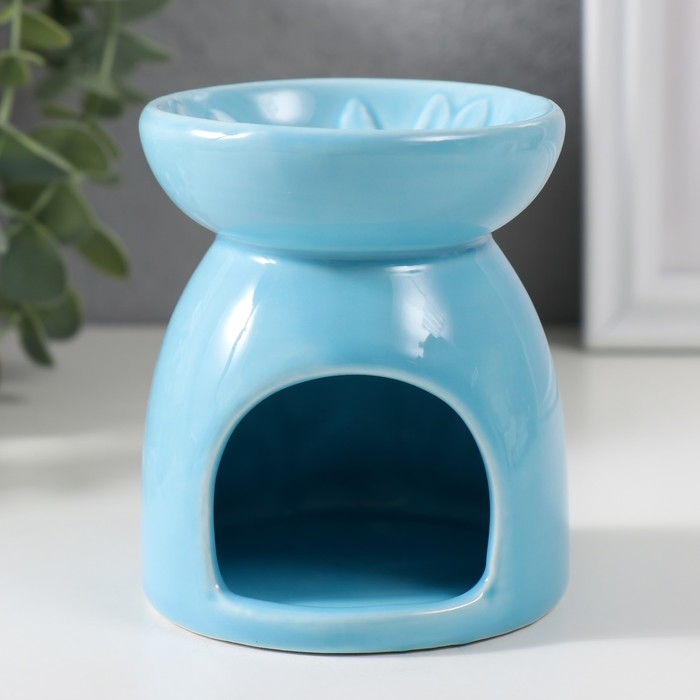 Аромалампа керамика Аромалампа керамика "Подводный мир" голубая 7,2х7,2х8,9 см