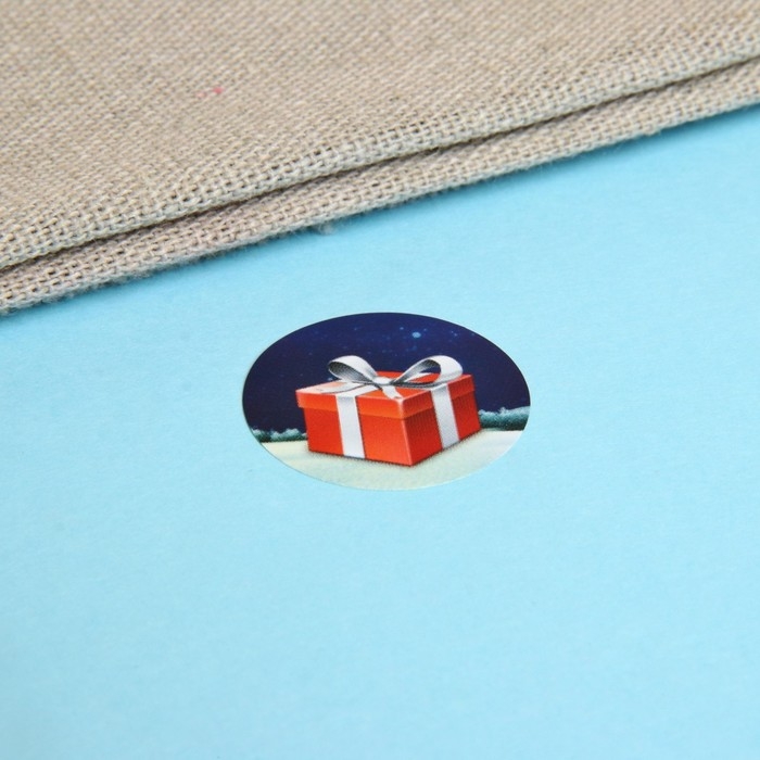 Новый год. Наклейки в рулоне "Рождество", 500 шт, 2,5 х 2,5 см