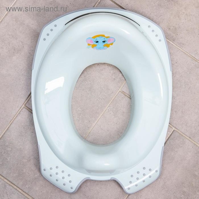 Детская накладка - сиденье на унитаз «Слоник» антискользящая, цвет голубой Детская накладка - сиденье на унитаз «Слоник» антискользящая, цвет голубой
