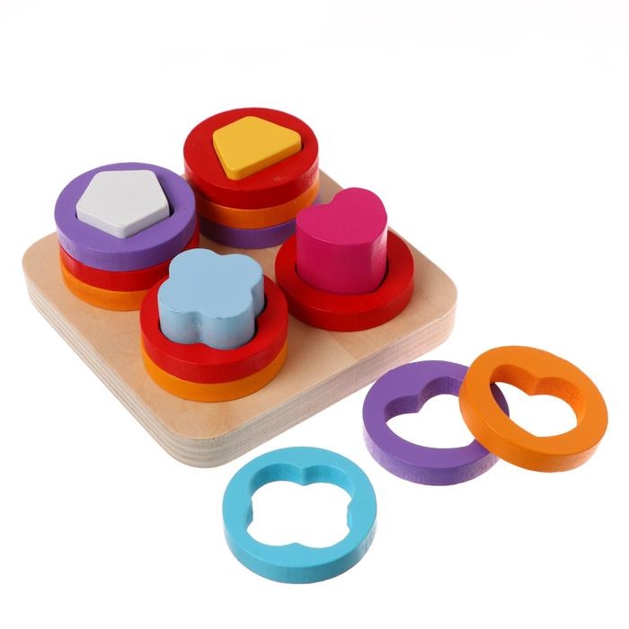 Детская развивающая игра «Пирамидка», 11,8х11,8х4,5 см Детская развивающая игра «Пирамидка», 11,8х11,8х4,5 см