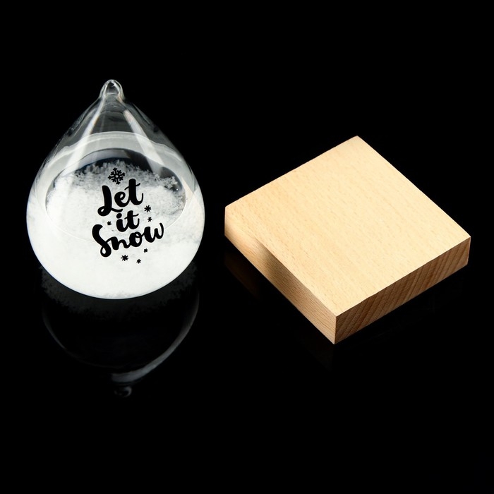 Барометр - штормгласс Барометр - штормгласс "Снежок" 11х8см