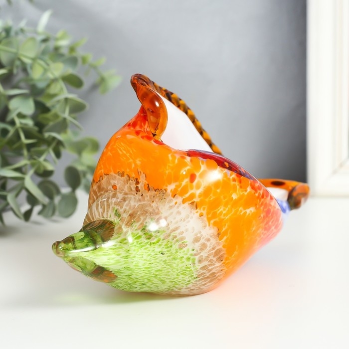 Сувенир стекло Сувенир стекло "Раковина разноцветная" под муранское стекло 23х9х11 см