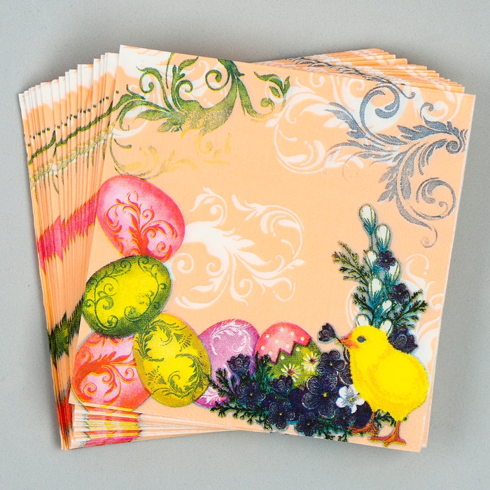 Салфетки бумажные «Пасха» 25х25 см, набор 20 шт. Салфетки бумажные «Пасха» 25х25 см, набор 20 шт.