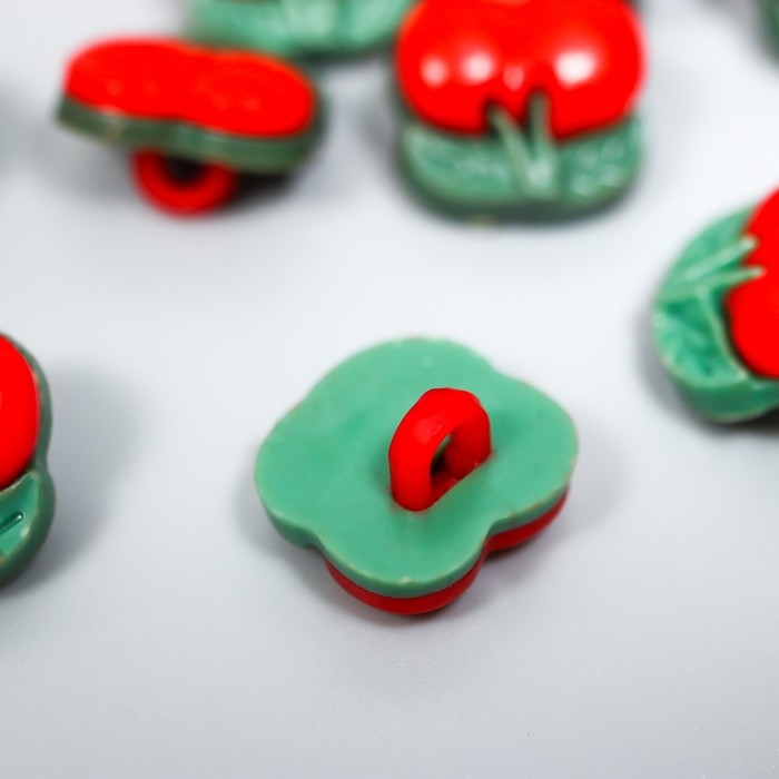 Набор пуговиц декоративных пластик Набор пуговиц декоративных пластик "Вишенки" набор 30 шт 1,3х1,2 см