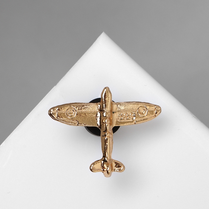 Значок «Самолёт», цвет золото Значок «Самолёт», цвет золото