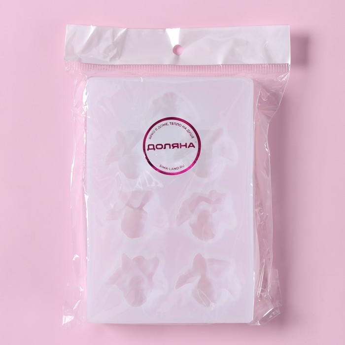 Молд Доляна «Ангелочки», силикон, 12,5×8,5×1,5 см, 7 ячеек (3×3,5 см), цвет белый Молд Доляна «Ангелочки», силикон, 12,5×8,5×1,5 см, 7 ячеек (3×3,5 см), цвет белый