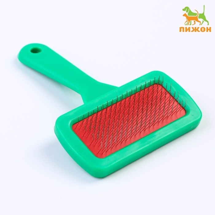 Пуходёрка  Пуходёрка "Симпл" без капель с пластиковой ручкой 9,2 х 13,2 см, зелёная