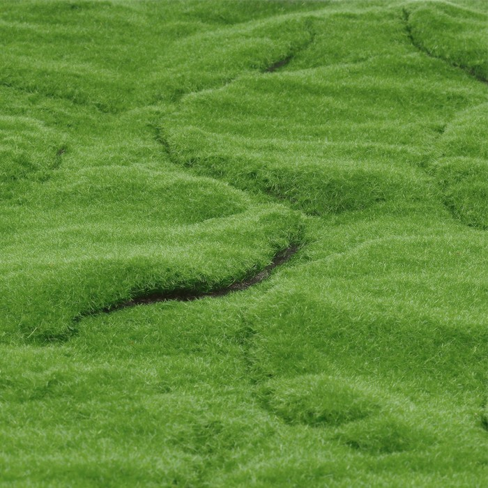 Мох искусственный, декоративный, полотно 1 × 1 м, рельефный, горный, зелёный, Greengo