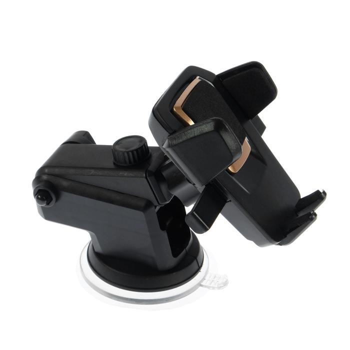 Держатель телефона на присоске, раздвижной 6.5-10 см, черный Держатель телефона на присоске, раздвижной 6.5-10 см, черный