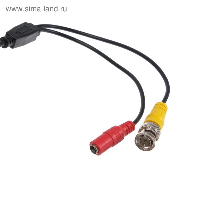 Кабель для видеонаблюдения AHD, видео BNC + питание, 20 метров, чёрный Кабель для видеонаблюдения AHD, видео BNC + питание, 20 метров, чёрный